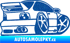 Samolepka BMW e46 karikatura pravá Ultra Metalic modrá