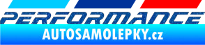 Samolepka BMW M Performance nad sebou Ultra Metalic modrá