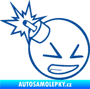 Samolepka Bomba 005 pravá JDM styl Ultra Metalic modrá