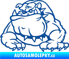 Samolepka Buldog 001 levá pes Ultra Metalic modrá
