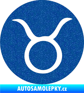 Samolepka Býk zvěrokruh 001 - horoskop Ultra Metalic modrá