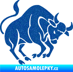Samolepka Býk zvěrokruh 004 pravá Ultra Metalic modrá