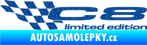 Samolepka C8 limited edition levá Ultra Metalic modrá