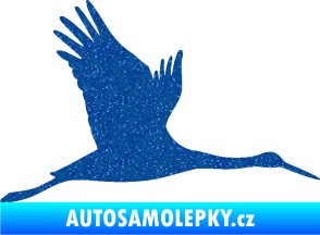 Samolepka Čáp 002 pravá Ultra Metalic modrá