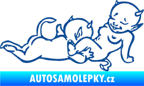 Samolepka Čertíci 003 pravá Ultra Metalic modrá
