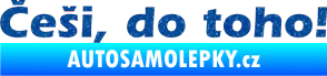 Samolepka Češi do toho! Ultra Metalic modrá