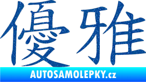 Samolepka Čínský znak Elegant Ultra Metalic modrá