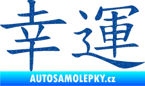 Samolepka Čínský znak Lucky Ultra Metalic modrá