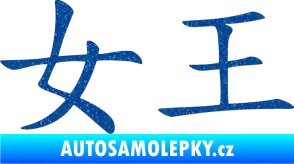 Samolepka Čínský znak Queen Ultra Metalic modrá