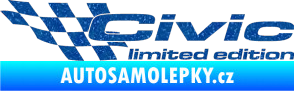 Samolepka Civic limited edition levá Ultra Metalic modrá