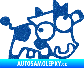 Samolepka Crazy cow pravá Ultra Metalic modrá
