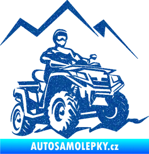 Samolepka Čtyřkolka 007 pravá Ultra Metalic modrá