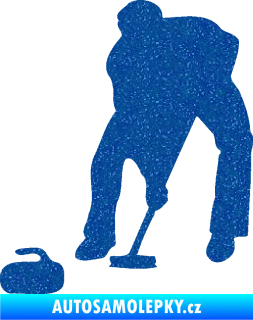 Samolepka Curling 001 levá Ultra Metalic modrá