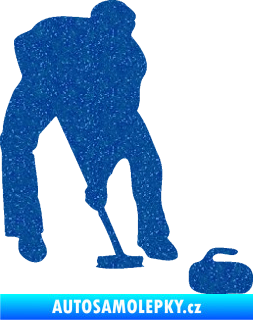 Samolepka Curling 001 pravá Ultra Metalic modrá
