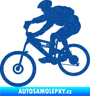 Samolepka Cyklista 009 levá horské kolo Ultra Metalic modrá