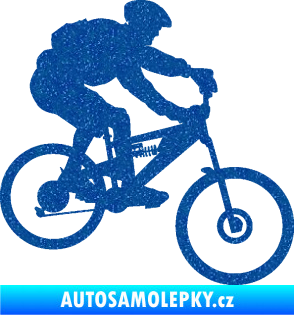 Samolepka Cyklista 009 pravá horské kolo Ultra Metalic modrá