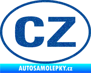 Samolepka CZ značka bez podkladu Ultra Metalic modrá