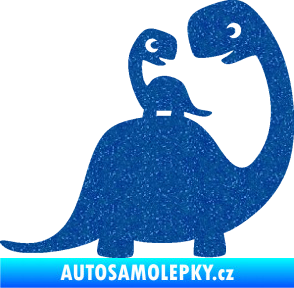 Samolepka Dítě v autě 105 pravá dinosaurus Ultra Metalic modrá