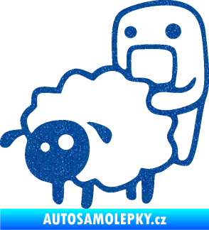 Samolepka Domo 005 levá love sheep Ultra Metalic modrá