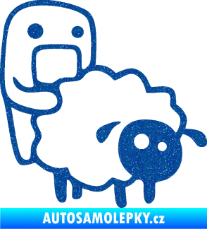 Samolepka Domo 005 pravá love sheep Ultra Metalic modrá