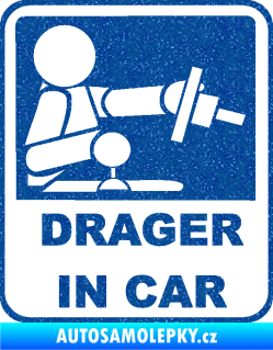 Samolepka Drager in car 001 Ultra Metalic modrá