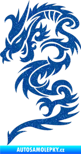 Samolepka Dragon 022 levá Ultra Metalic modrá