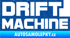 Samolepka Drift Machine nápis Ultra Metalic modrá