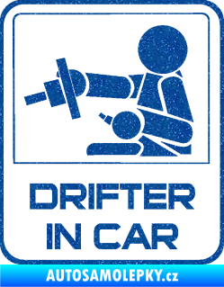 Samolepka Drifter in car 001 Ultra Metalic modrá