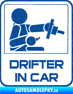 Samolepka Drifter in car 002 Ultra Metalic modrá
