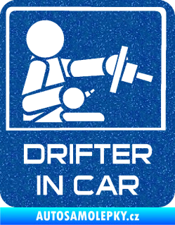 Samolepka Drifter in car 004 Ultra Metalic modrá