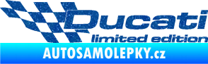 Samolepka Ducati limited edition levá Ultra Metalic modrá