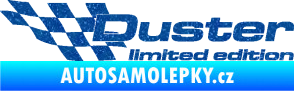 Samolepka Duster limited edition levá Ultra Metalic modrá