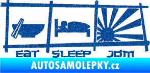 Samolepka Eat sleep JDM Ultra Metalic modrá