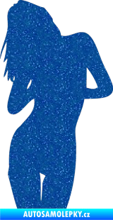 Samolepka Erotická žena 001 levá Ultra Metalic modrá