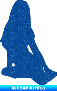 Samolepka Erotická žena 004 levá Ultra Metalic modrá