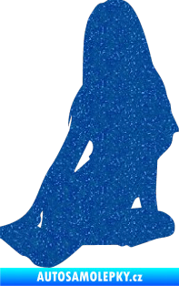 Samolepka Erotická žena 004 pravá Ultra Metalic modrá