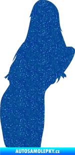 Samolepka Erotická žena 005 levá Ultra Metalic modrá