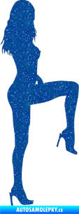 Samolepka Erotická žena 006 pravá Ultra Metalic modrá