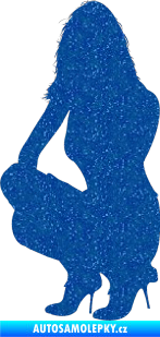 Samolepka Erotická žena 009 levá Ultra Metalic modrá