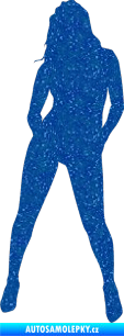 Samolepka Erotická žena 011 levá Ultra Metalic modrá