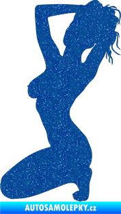 Samolepka Erotická žena 012 levá Ultra Metalic modrá