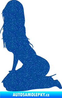 Samolepka Erotická žena 013 levá Ultra Metalic modrá