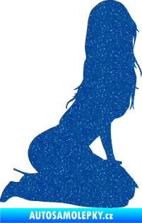 Samolepka Erotická žena 013 pravá Ultra Metalic modrá