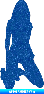 Samolepka Erotická žena 014 pravá Ultra Metalic modrá