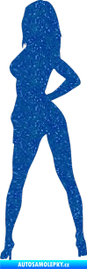 Samolepka Erotická žena 017 levá Ultra Metalic modrá
