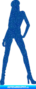 Samolepka Erotická žena 022 levá Ultra Metalic modrá