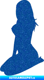 Samolepka Erotická žena 032 levá Ultra Metalic modrá