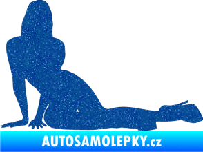 Samolepka Erotická žena 033 levá Ultra Metalic modrá