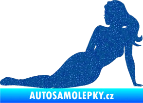 Samolepka Erotická žena 051 levá Ultra Metalic modrá
