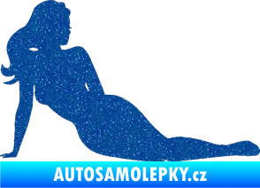Samolepka Erotická žena 051 pravá Ultra Metalic modrá